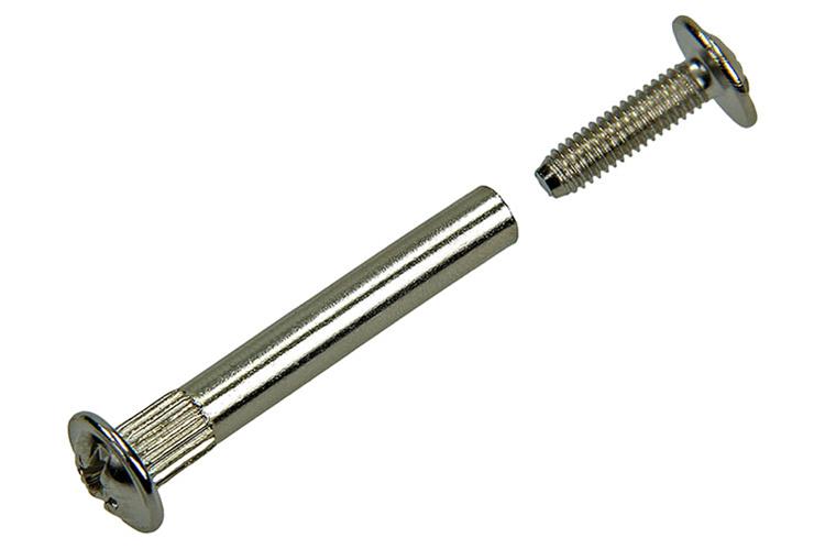 Mack 1013783 - 6 mini tornillos de conexión niquelados ø 5 mm 30-40 mm | 10 piezas