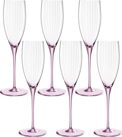 Copa de champán Leonardo poesia 250 ml rosado - juego de 6
