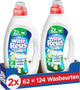 Witte reus ultra concentrated gel wasmiddel | 2 x 62 wasbeurten | 124 wasbeurten | voordeelverpakking