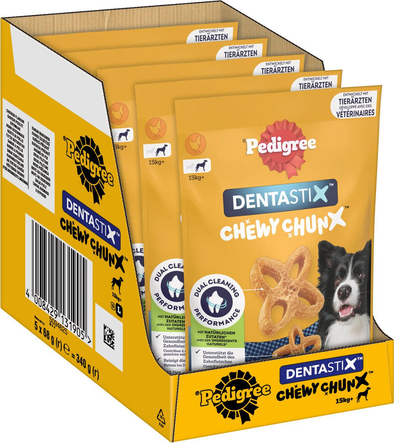 Snacks para perros Pedigree - dentastix masticable chunx - maxi - pollo - 5x68g