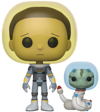 Funko pop Rick e Morty tuta spaziale Morty con figura in vinile serpente