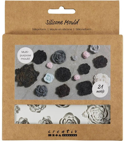 Stampi in silicone Creative Company, rose, h: 0,5-1 cm, l: 0,8-4 cm, 1 pezzo