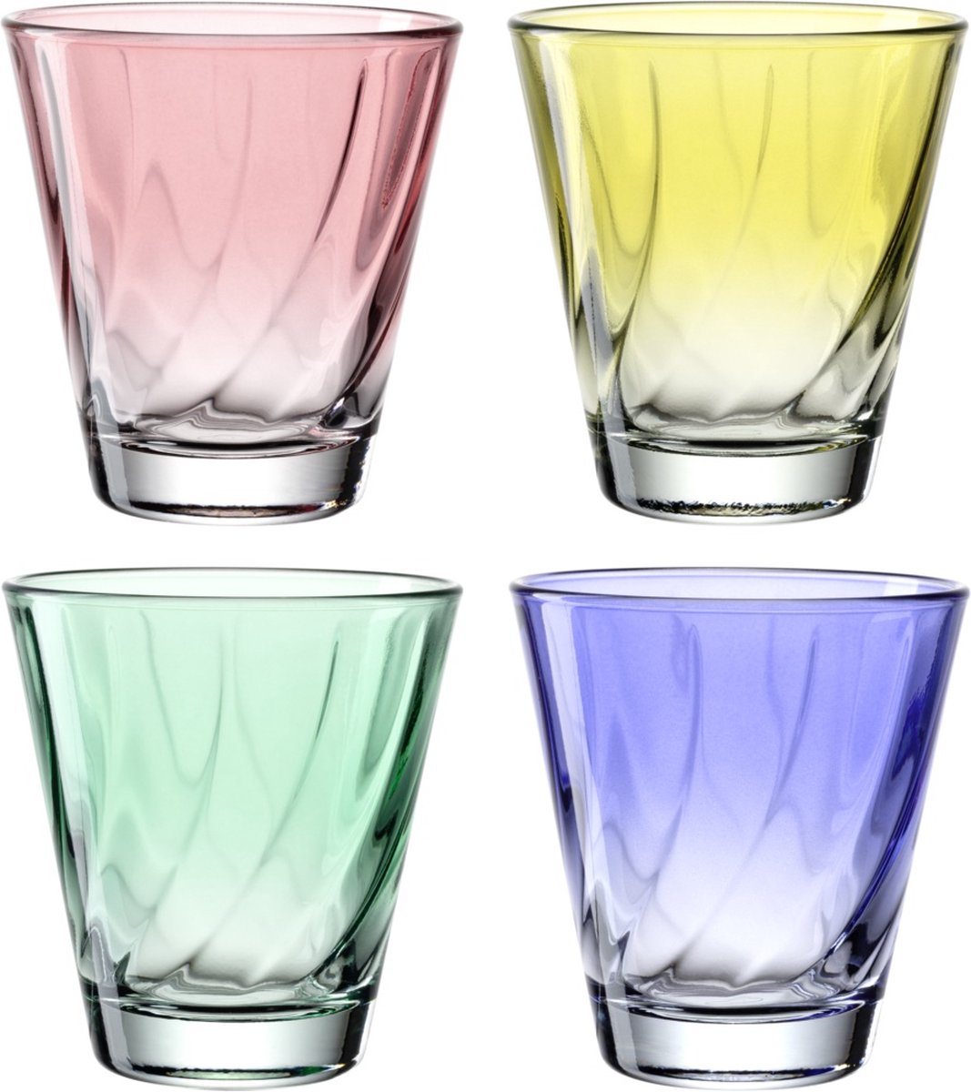 Bicchiere Leonardo 215ml twist assortiti - set 4