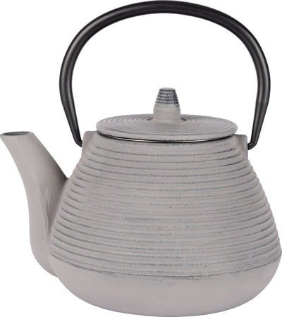 Cosy trendy theepot - 1l - gietijzer - lichtgrijs