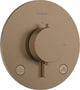 Hansgrohe ecostat comfort s - termostato incorporado - 2 funciones - termostato de ducha - combinación de seguridad en1717 - bronce cepillado