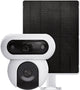Ezviz HB90+8W Panel solar 4MP+4MP Lentes duales Cámara de seguridad exterior de 360° WiFi inalámbrica con batería de 10400 mAh, modo de vídeo siempre activo, detección de persona-vehículo, función de seguimiento automático, sin tarifas mensuales