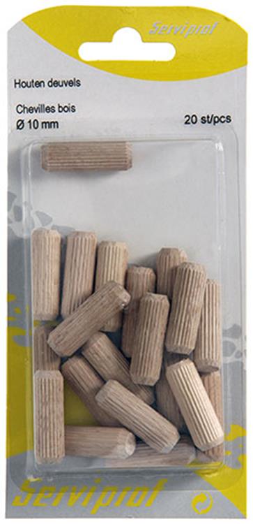 Mack 1013779 - 20 tacos de madera ø 10 mm | 5 piezas