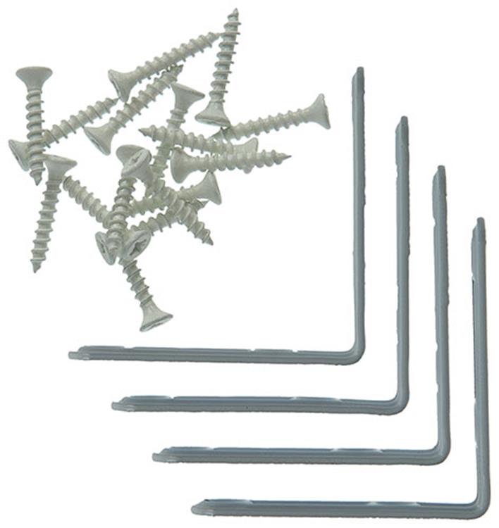 Mack 1013795 - 4 cuadrados plisados ​​pintados de blanco 60x60mm | 10 piezas