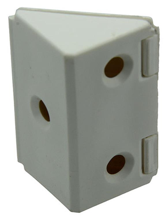 Mack 1013642 - 4 conectores de esquina anchos blancos | 5 piezas