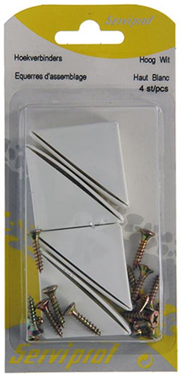 Mack 1013643 - 4 conectores de esquina altos blancos | 5 piezas
