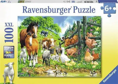 Ravensburger puzzel dierenbijeenkomst, 100st. xxl