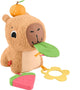 Peluche de capibara snacking de Fisher-price - juguete sensorial con mordedor y sonajero