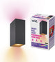 Lampada da parete Wiz up and down nera 2 faretti - illuminazione smart LED - luce colorata e bianca - gu10 - 2x 5w - wi-fi