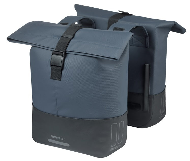 Basil tas cove dubbel blauw zwart | 32l