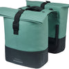 Basil dubbele fietstas cove mik 28-32l 14 x 29 x 36 cm - groen zwart