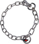 Hs sprenger dog collar silver 3 mm links semi-long (45 cm)