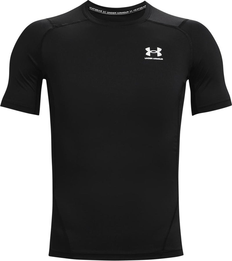 Maglia sportiva da uomo Under Armour UA HG Armor Comp SS-BLK - Nera - Bianca