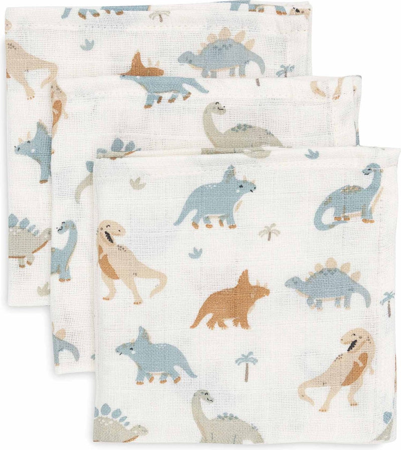 Jollein - panno idrofilo per la bocca 31x31 cm - panni idrofili per bambini - 3 pezzi - ruggente