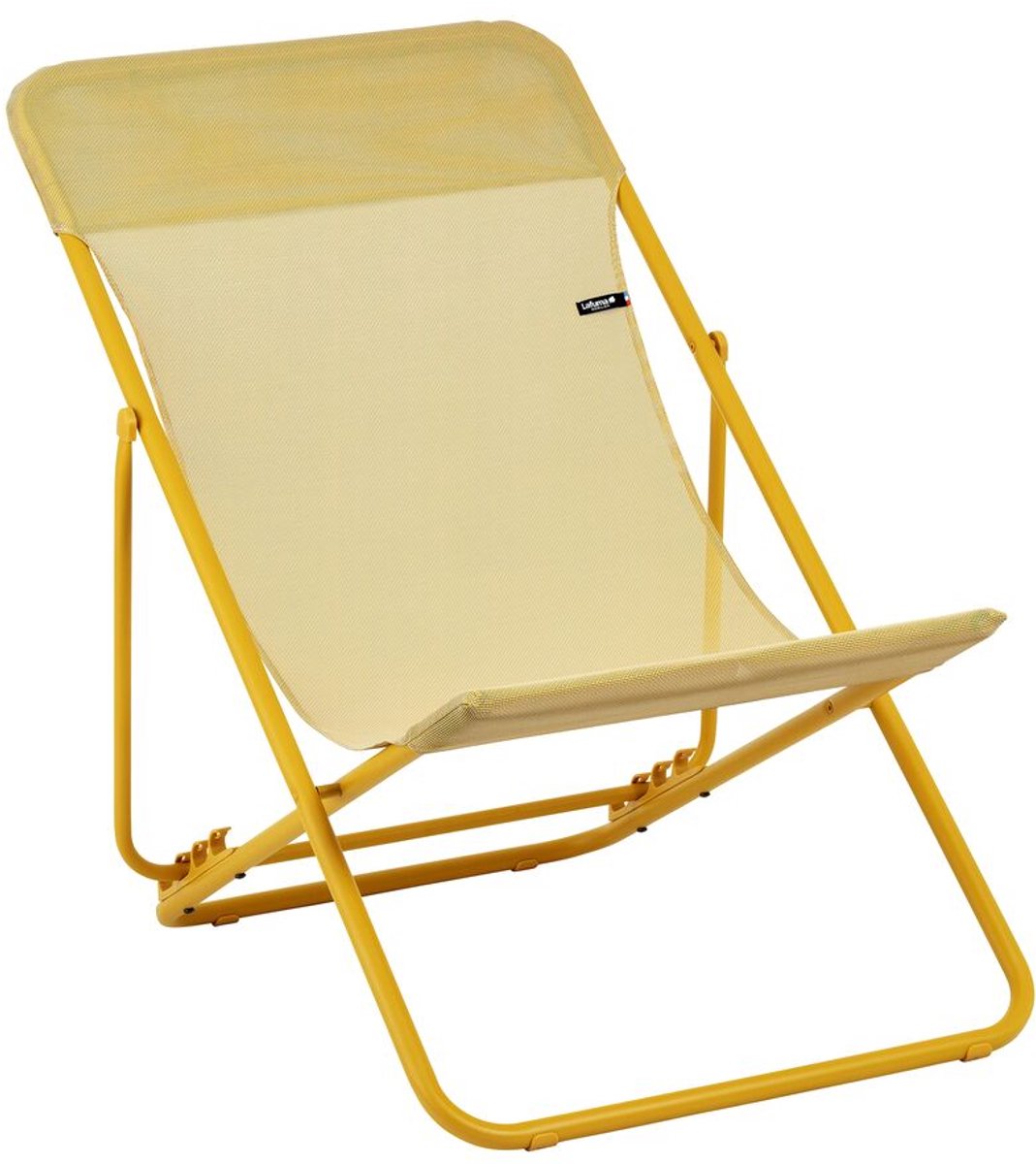 Lafuma maxi transat - silla de playa - ajustable - plegable - colorblock - batyline - miel
