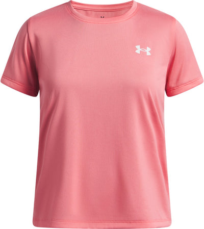 Under armour ua tech ssc-pnk meisjes sportshirt - bittersweet roze - wit
