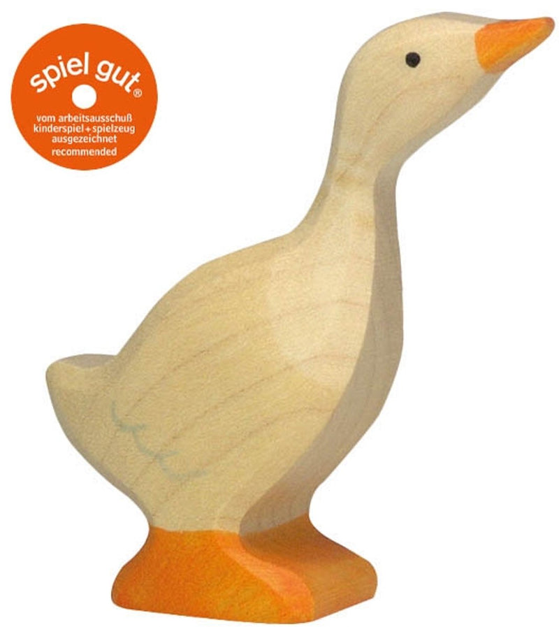 Granja Holztiger - ganso pequeño - 5x2x7cm - figura de madera - hecho a mano