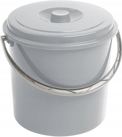 Curver - cubo con tapa 12l - asa cómoda - gris - 241750