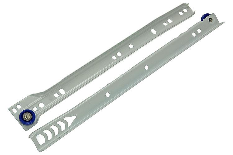 1013687 - par de guías para cajones con ruedas blanco 25kg 30cm | 5 piezas