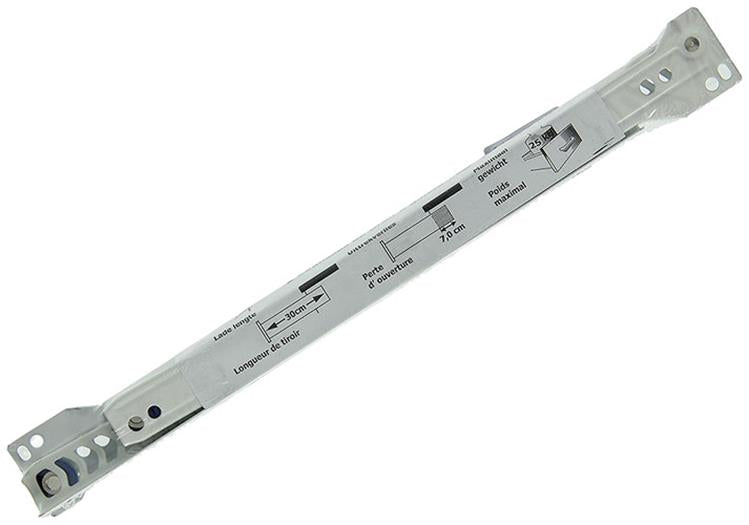 1013687 - par de guías para cajones con ruedas blanco 25kg 30cm | 5 piezas