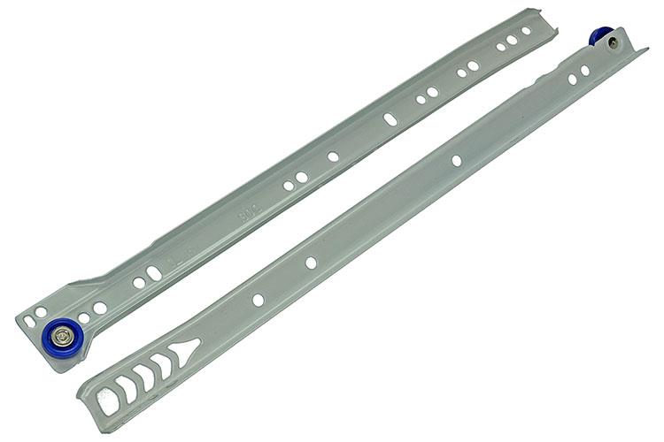 1013688 - par de guías para cajones con ruedas blanco 25kg 35cm | 5 piezas