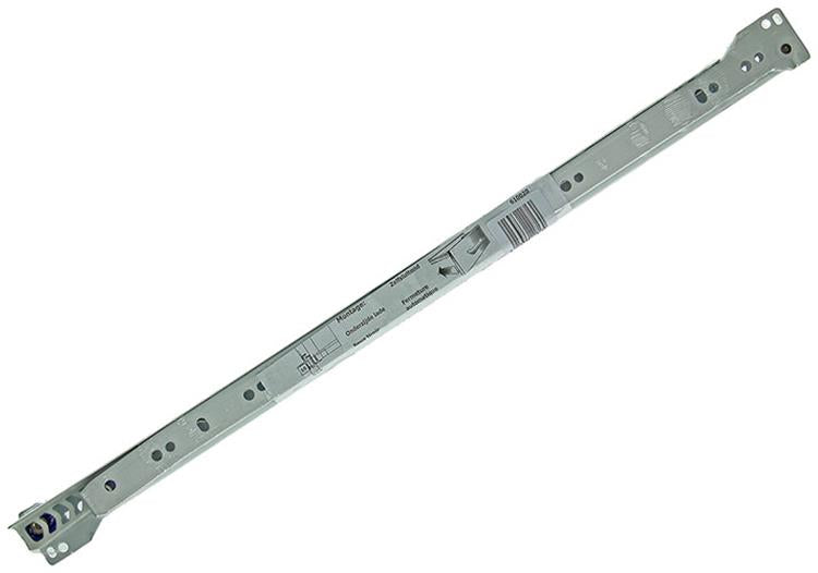 1013691 - par de guías para cajones con ruedas blanco 25kg 50cm | 5 piezas