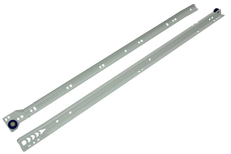 1013693 - par de guías para cajones con ruedas blanco 25kg 60cm | 5 piezas