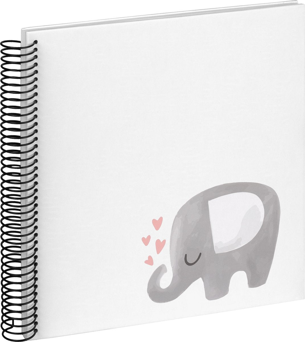 Walther sa-133 olifant hearting - spiraal album - formaat 25x25 cm - wit olifant