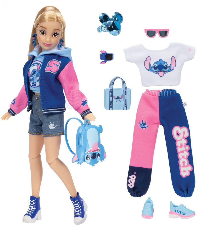 Jakks disney ily 4ever muñeca de moda inspirada en puntadas de 29 cm con chaqueta universitaria