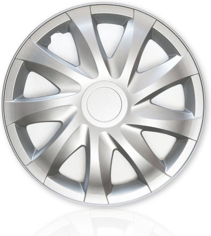 Nrm draco - coprimozzi - set da 4 pezzi da 15 pollici - argento