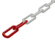 1013674 - cadena de plástico rojo blanco ø 6mm l 40mm 30m | 30 piezas