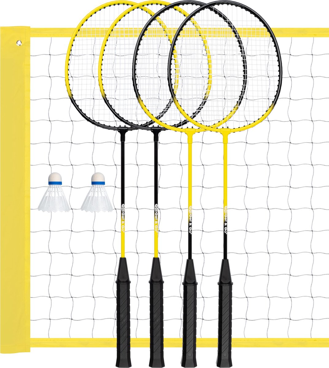 Set da badminton Get Go - 4 giocatori - netto ca. 60 x 400 cm - regolabile in altezza