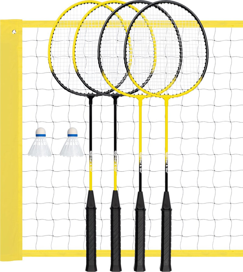 Set da badminton Get Go - 4 giocatori - netto ca. 60 x 400 cm - regolabile in altezza