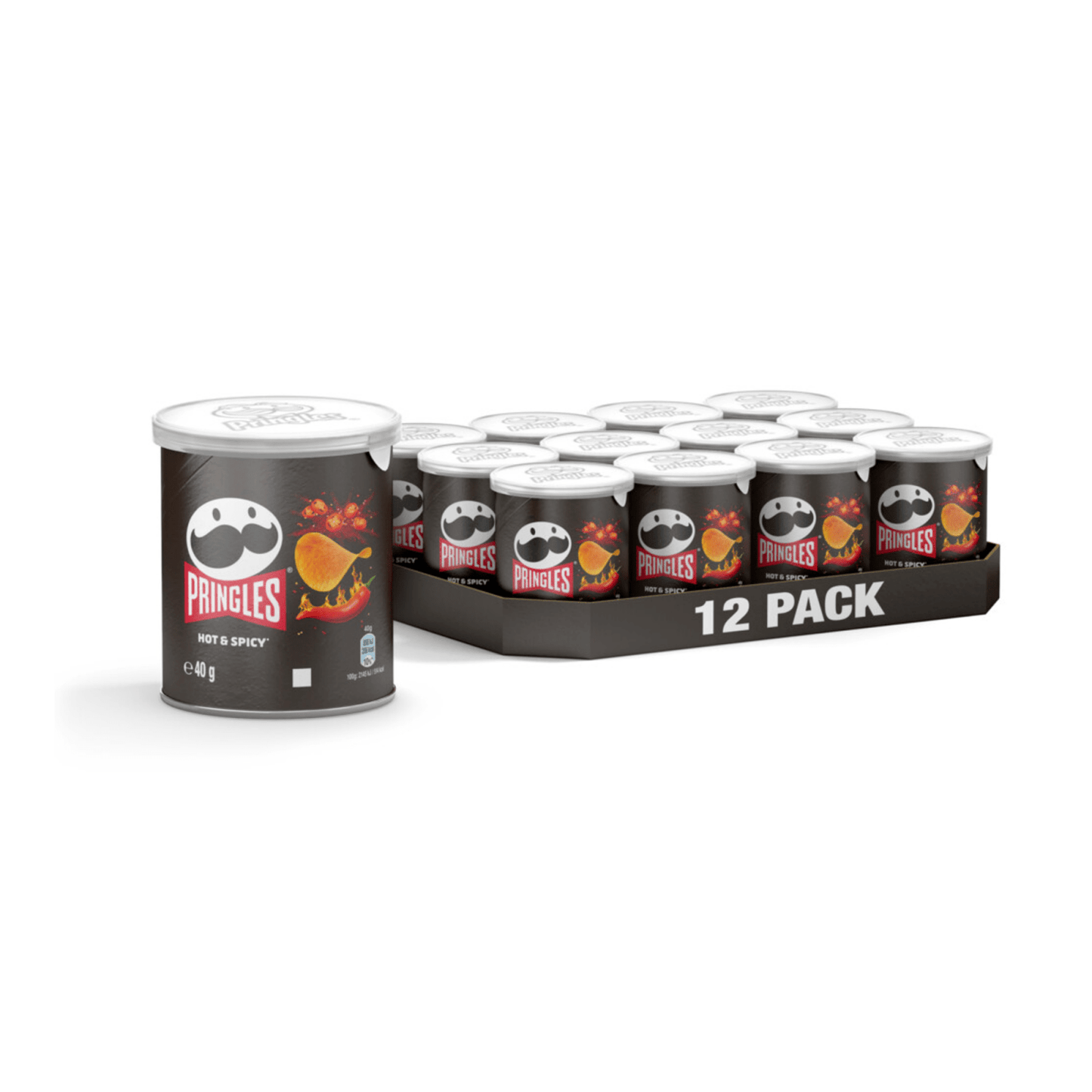 Pringles hot spicy klein (12x 40gr)