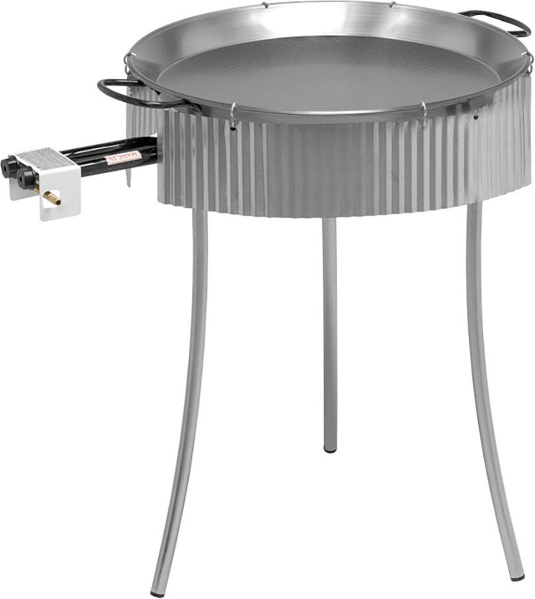 Paravento Vaello per stand di paella in acciaio zincato 3 pezzi (ø 70 cm)
