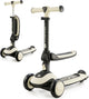 Kinderkraft halley 2-in-1 loopfiets step – verstelbaar zadel stuur – led wielen – voor kinderen 1-5 jaar – wit