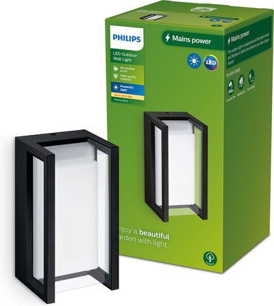 Philips LED Philips Pyrona wall lamp - black - integrated LED
