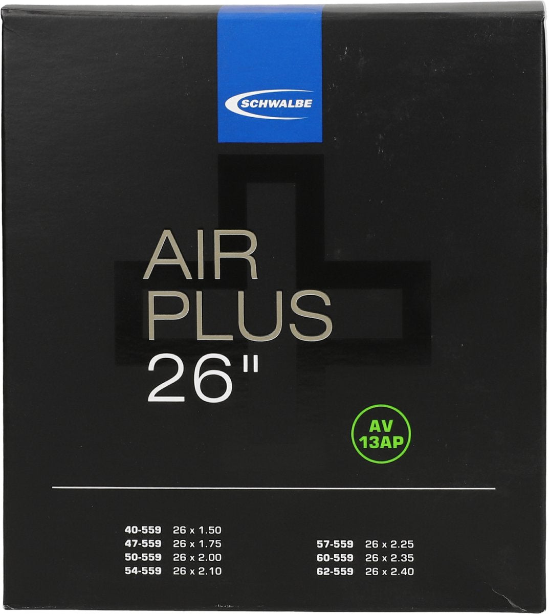 Schwalbe AV13AP Avión del tubo interior 26 pulgadas 40 62-559 IB AGV 40 mm