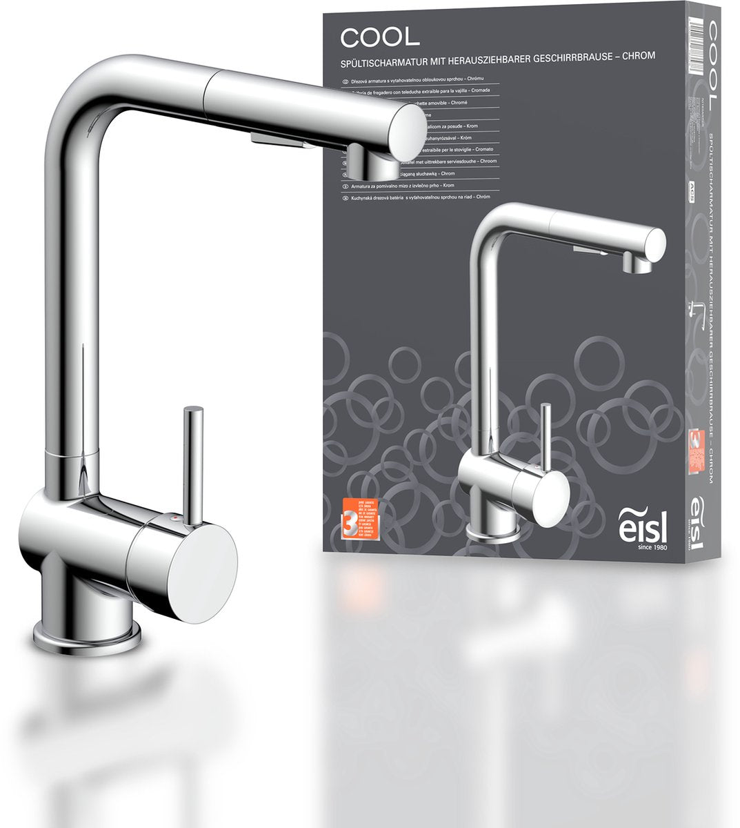 Eisl Eisl Kitchen mezclador genial con pico extensible cromado