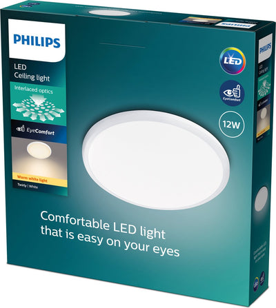 Lampada da soffitto Philips LED Philips Twirly - bianca - piccola - luce bianca calda - 12 W