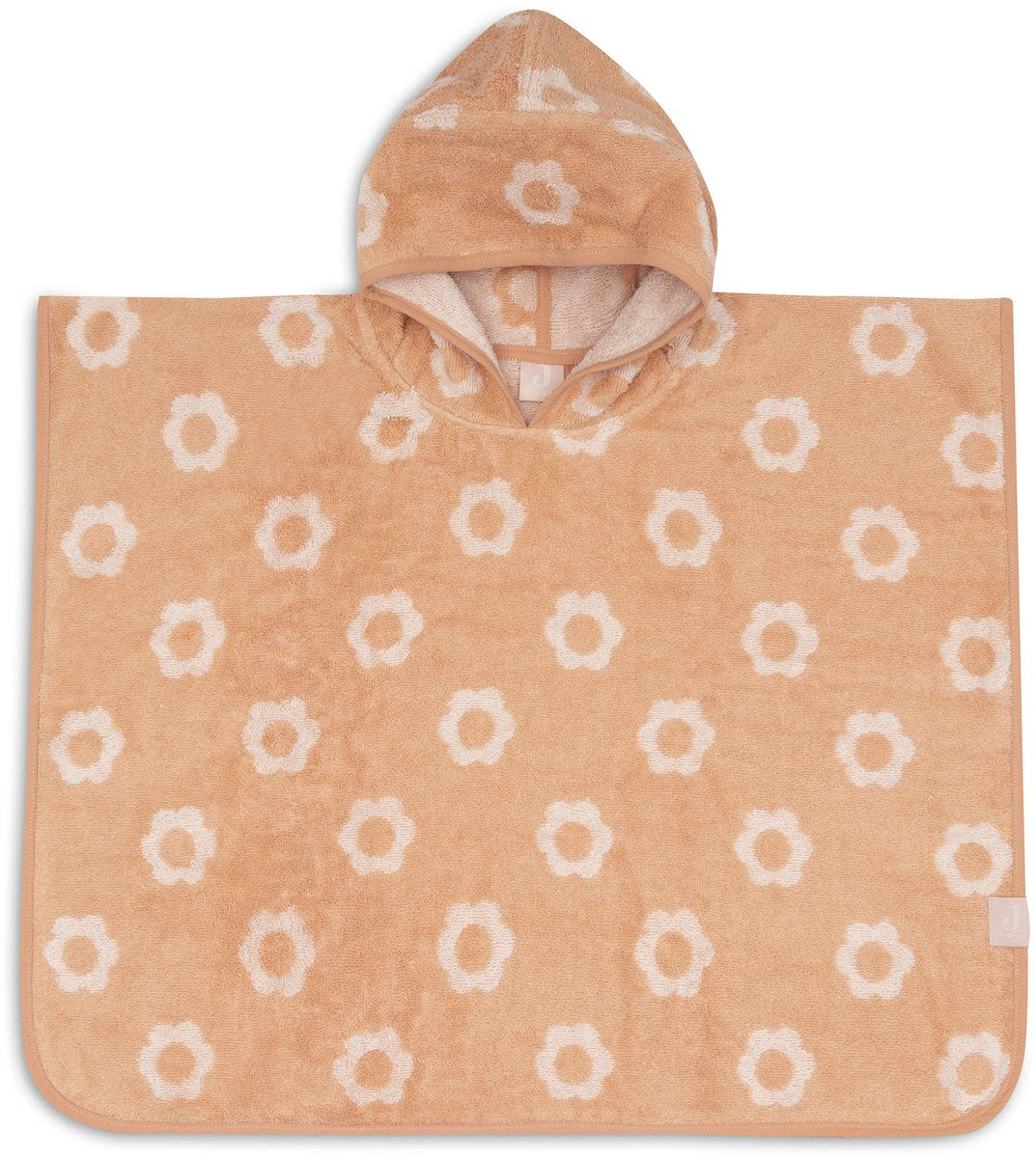 Poncho da bagno Jollein - 100% spugna - 1-2 anni - jacquard - fiore reversibile