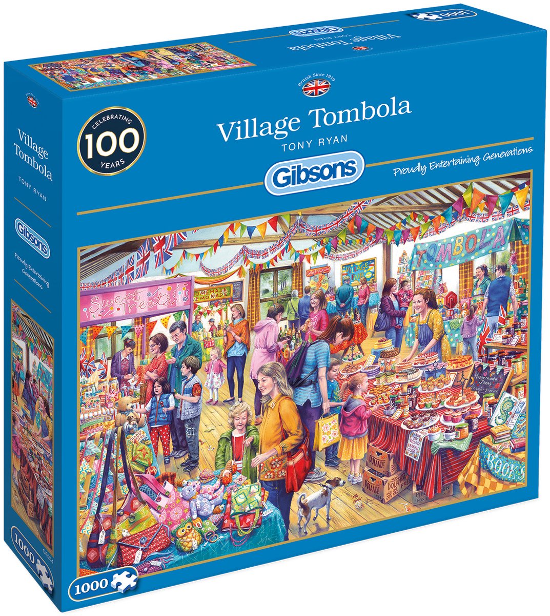 Gibsons - tombola del villaggio (di tony ryan) - 1000 pezzi 68×49 cm (l×a) - puzzle per adulti