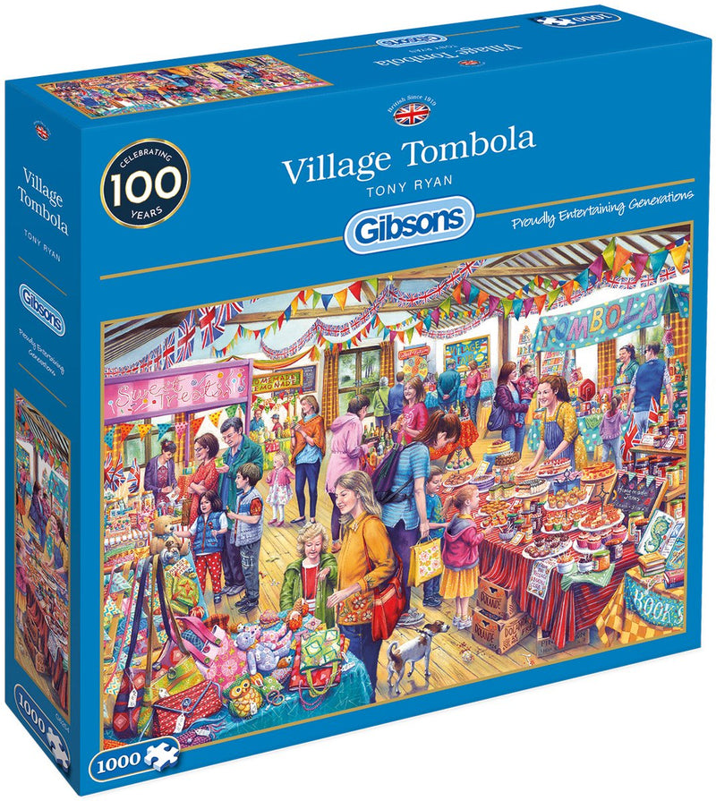 Gibsons - tombola del villaggio (di tony ryan) - 1000 pezzi 68×49 cm (l×a) - puzzle per adulti