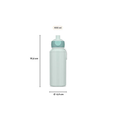 Bottiglia da bere mepal pop -up campus 400 ml - fresco menta