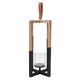 Senza candelabro madera negro natural 40cm