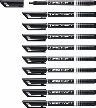 Sensor Stabilo - fineliner 0,3 mm - negro - caja de 10 piezas